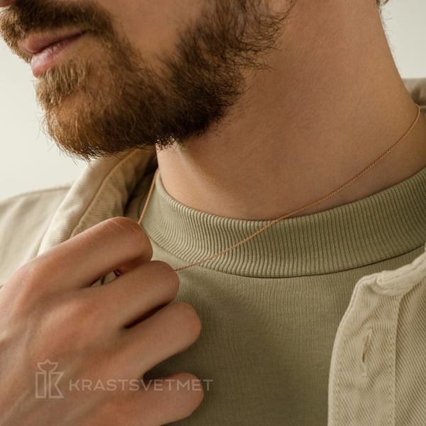 Цепь из красного золота 585, плетение «Якорь»